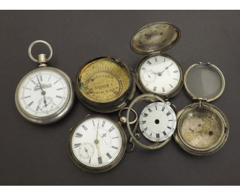 Silver lever pocket watch, signed John Forrest, London, Chronometer Maker to the Admiralty; together with a silver fusee leve
