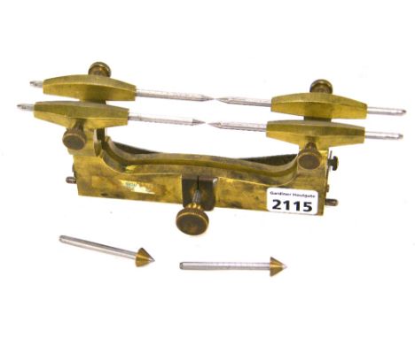 Brass depthing tool, 9" long overall