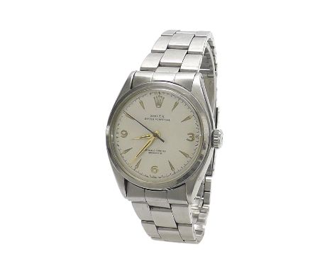 Rolex Oyster Perpetual Chronometer 'bubble back' stainless steel gentleman's bracelet watch,  ref. 6084, ser. no. 8785xx, cir