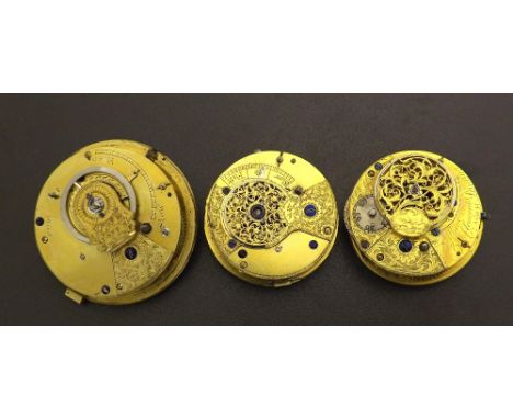 English fusee lever pocket watch, signed Allan & Clements, London, no. 2041, enamel dial with gold beetle and poker hands, 38