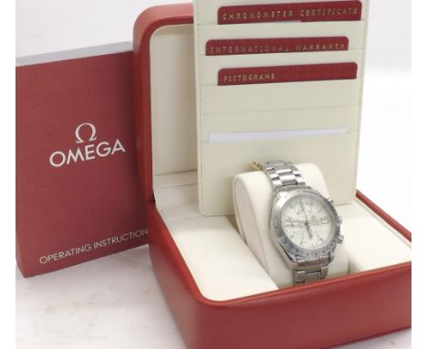 Omega Speedmaster Chronometer automatic chronograph stainless steel gentleman's bracelet watch, ref. 32113000, ser. no. 84917