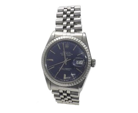 (Q2KDGV) Rolex Oyster Perpetual Datejust stainless steel gentleman's bracelet watch, ref. 16030, no. 8884xxx, circa 1984, the