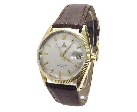 Tudor Prince Oysterdate Rotor Self-Winding gold plated gentleman's wristwatch, ref. 7964, no. 380794, circa 1962, with milled