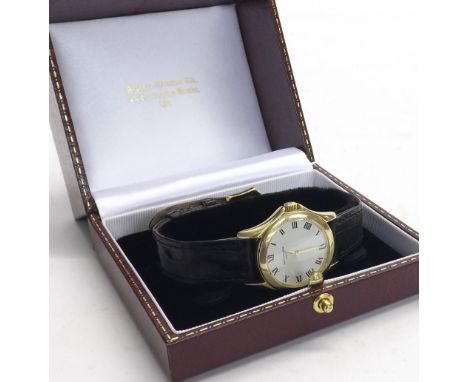 Patek Philippe Calatrava 18ct lady's wristwatch, ref. 4905, ser. no. 3069551, the white dial with Roman numerals and gold han
