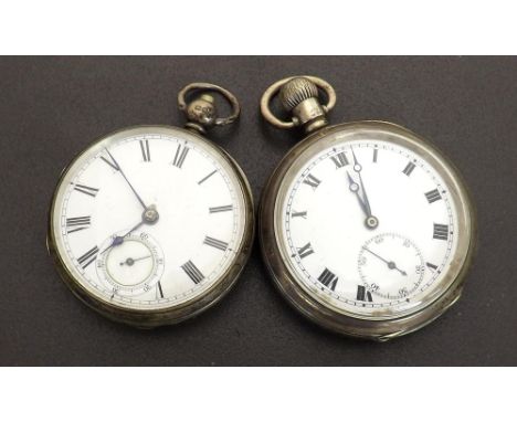 English silver fusee lever pocket watch, London, unsigned movement, no. 8474, the dial with Roman numerals and subsidiary sec