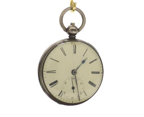 Silver fusee lever pocket watch, Birmingham 1897, signed Vale & Rotherham, Liverpool, no. 7658, with engraved balance cock in
