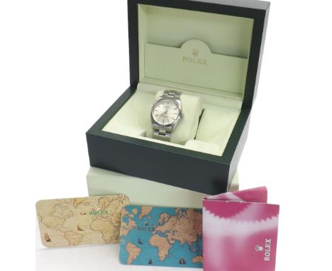 Rolex Oyster Perpetual Chronometer stainless steel gentleman's bracelet watch, ref. 1002, ser no. R498xxx, circa 1987, circul