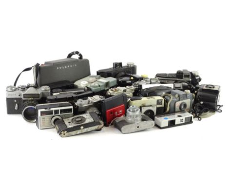 Various Polaroid, Kodak and other cameras.