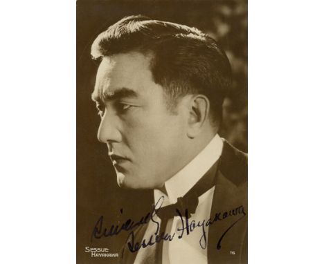 HAYAKAWA SESSUE: (1889-1973) Japanese Actor. A Hollywood star during the silent film era. First Asian actor holding leading r