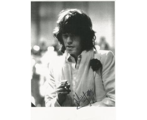 JAGGER MICK: (1943- ) English Rock Musician, lead Singer of The Rolling Stones. A large signed 11 x 17 photograph of Jagger, 