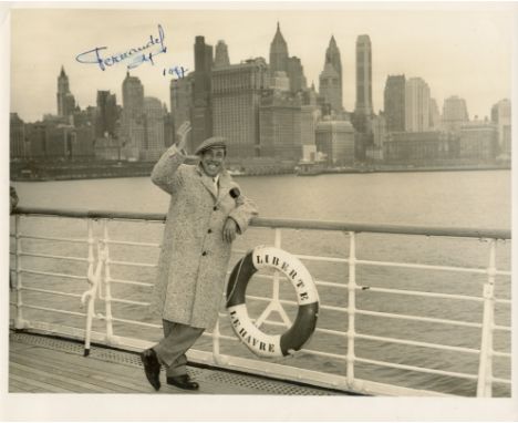 FERNANDEL: (1903-1971) French comedy Actor. An excellent and rare signed 10 x 8 photograph by Fernandel, the image showing th