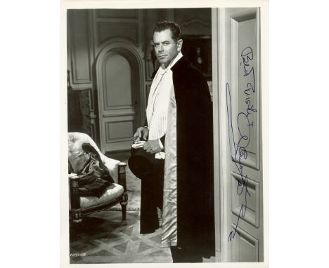 FORD GLENN: (1916-2006) Canadian-born American Actor. Vintage signed 8 x 10 photograph, an engaging image of Ford in a three 