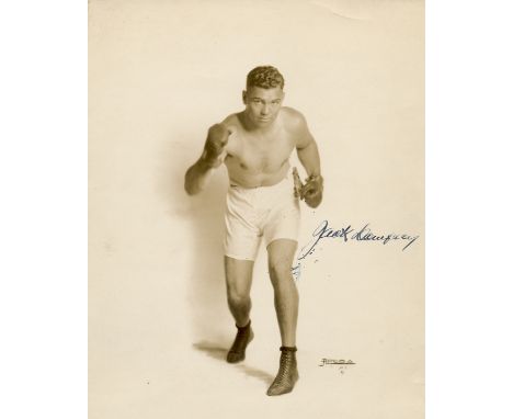 DEMPSEY JACK: (1895-1983) American Boxer, World Heavyweight Champion 1919-26. Vintage signed 8 x 10 photograph showing Dempse