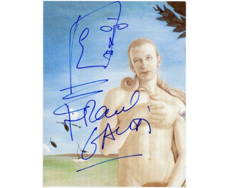 GAULTIER JEAN PAUL: (1952-  ) French Haute Couture Fashion Designer. Signed painting 8 x 11 photograph `J. Paul Gaultier´ ben