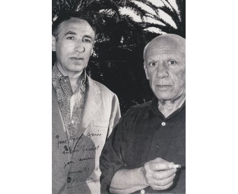 PICASSO PABLO: (1881-1973) Spanish Painter. An excellent signed and inscribed 13 x 17 photograph by Picasso, the very unusual