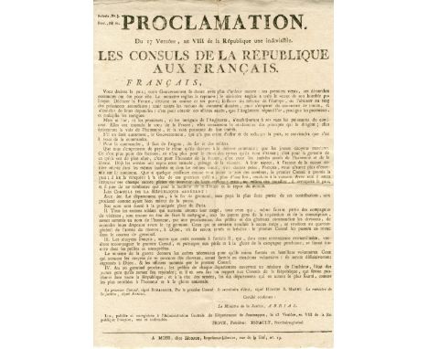 [MARENGO]: Two large original printed documents, being a bylaw and a proclamation, one large page each, 13 x 17.5, issued on 