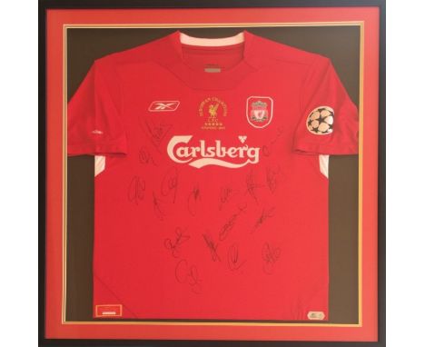 Sold at Auction: Steven Gerrard signed Liverpool Istanbul 2005 Champions  League Final replica shirt signature on