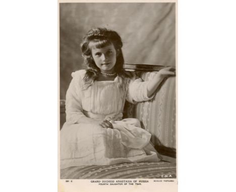 [ANASTASIA ROMANOVA]: (1901-1918) Grand Duchess Anastasia Nikolaevna of Russia. Youngest daughter of Tsar Nicholas II. Assass