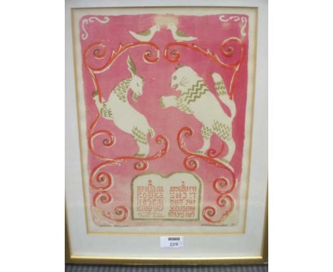 Anatoli Kaplan (Russian, 1902-1980) Russian folk tale, signed in Cyrillic, 35 x 25cm lithograph, purchased from Grosvenor Gal