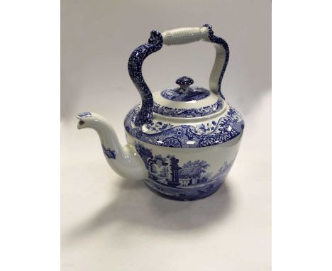 An oversized Spode Italian pattern teapot