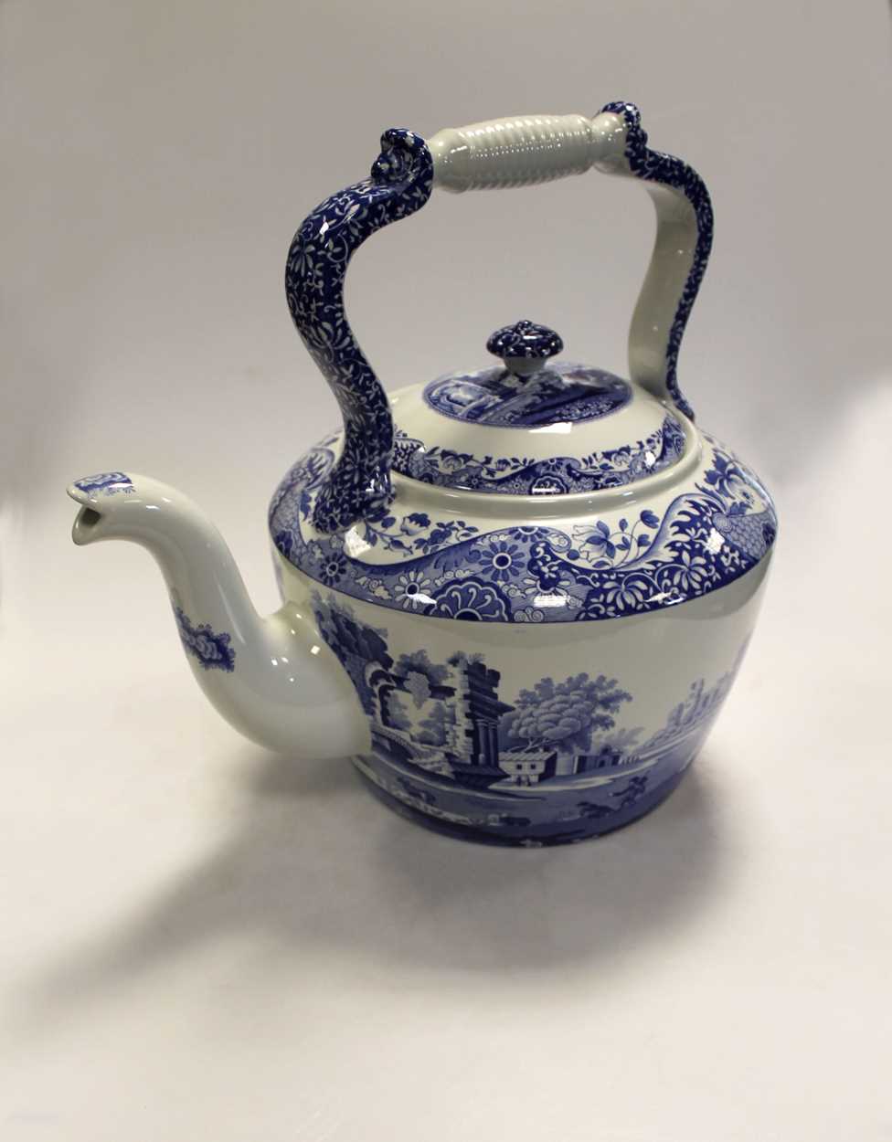 An oversized Spode Italian pattern teapot in - Cheffins Fine Art