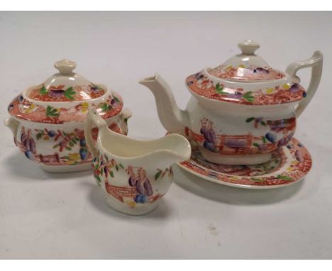A collection of English porcelain to include tea bowls and saucers, factories to include Newhall, Coalport and Worcester; a c