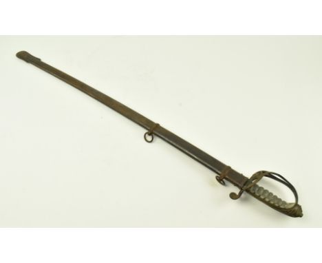 A William IV 1822 pattern Infantry Officer's Sword. The sword with eagle head pommel, single edged, slightly curved blade. Br