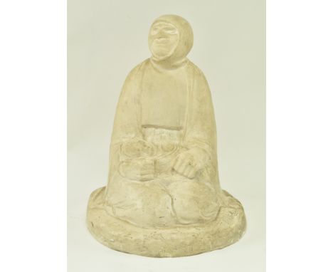 Attributed to Ernst Heinrich Barlach (Germany, 1870-1938) - An early 20th century circa 1907 untinted plaster gesso figure of