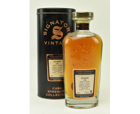 Dalmore 1990 Signatory Vintage Highland Single Malt Scotch Whisky aged 21 years. Distilled on 11-09-1990. Bottled on 24-10-20