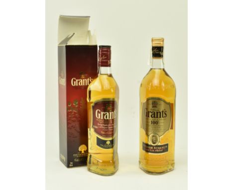 Grant's - Two bottle of Scotch whisky to include superior strength (100% US Proof) 50% vol, 1 litre bottle&nbsp;and a boxed 7