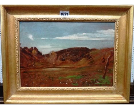 Nino Costa (1826-1903), In the Campagna, oil on panel, signed, 23cm x 32cm.