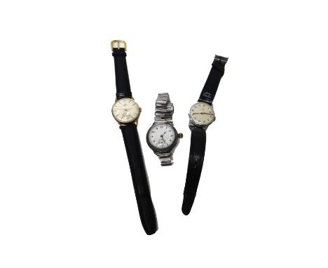A gentleman's steel cased Tudor wristwatch, the signed silvered dial with centre seconds, a gentleman's 9ct gold cased Smiths