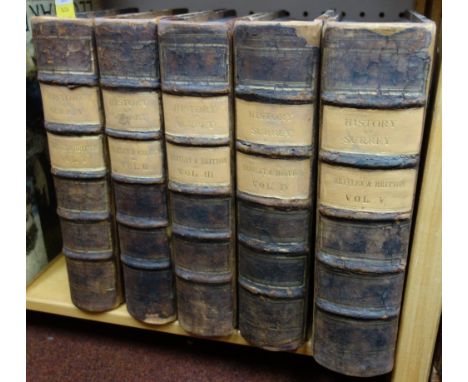 BRAYLEY (E.W.)  A Topographical History of Surrey  . . .  the Geological Section, by Gideon Mantell  . . .  First Edition, 5 