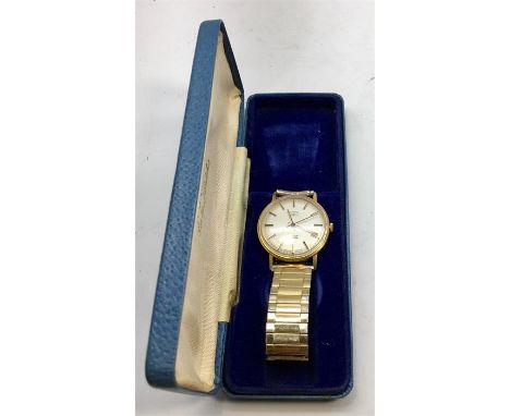 Vintage Gents 9ct Gold Rotary  Wrist watch. Watch is ticking but no warenty given 