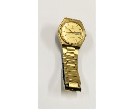 Vintage Gents Omega Seamaster Automatic Day Date Wrist watch ..watch does tick but no warrenty given  comes on Omega strap  