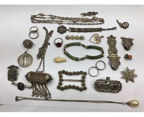 Collection of Antique & Vintage Silver Jewelry 