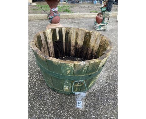 A half barrel planter