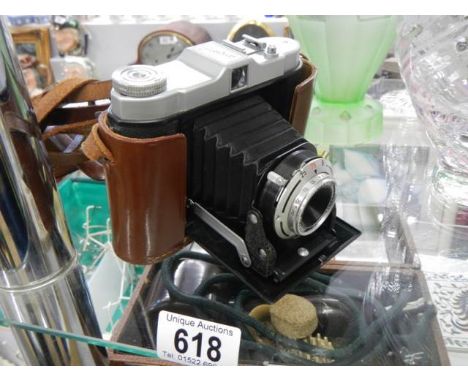 A vintage camera.