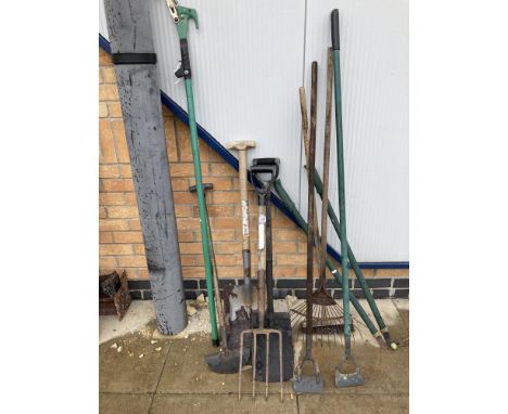 A selection of garden tools