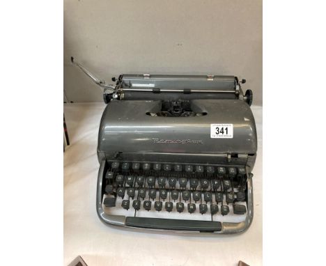 A Remington vintage typewriter in gun metal grey