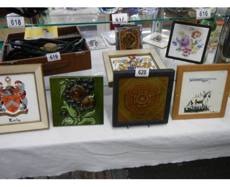 A mixed lot of ceramic tiles.