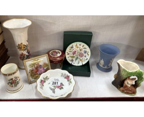 A collection of Minton, Limoges, Wedgwood ceramic items