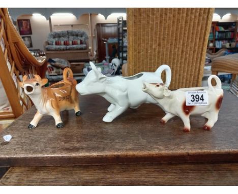 3 Vintage Cow creamers (I made in west Germany)