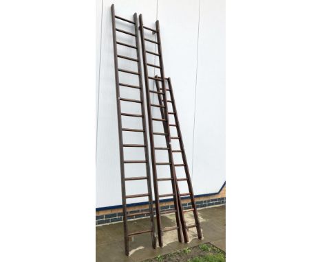A 3 part wooden ladder