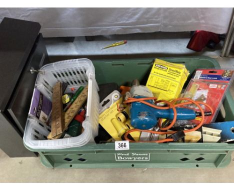 A box of workshop items tools etc &amp; A metal post box