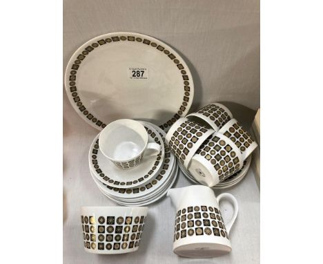 A vintage 'Royal Tuscan' part tea set