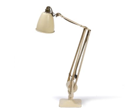 A 1930'S HADRILL HORSTMANN ADJUSTABLE DESK LAMP 72cm high