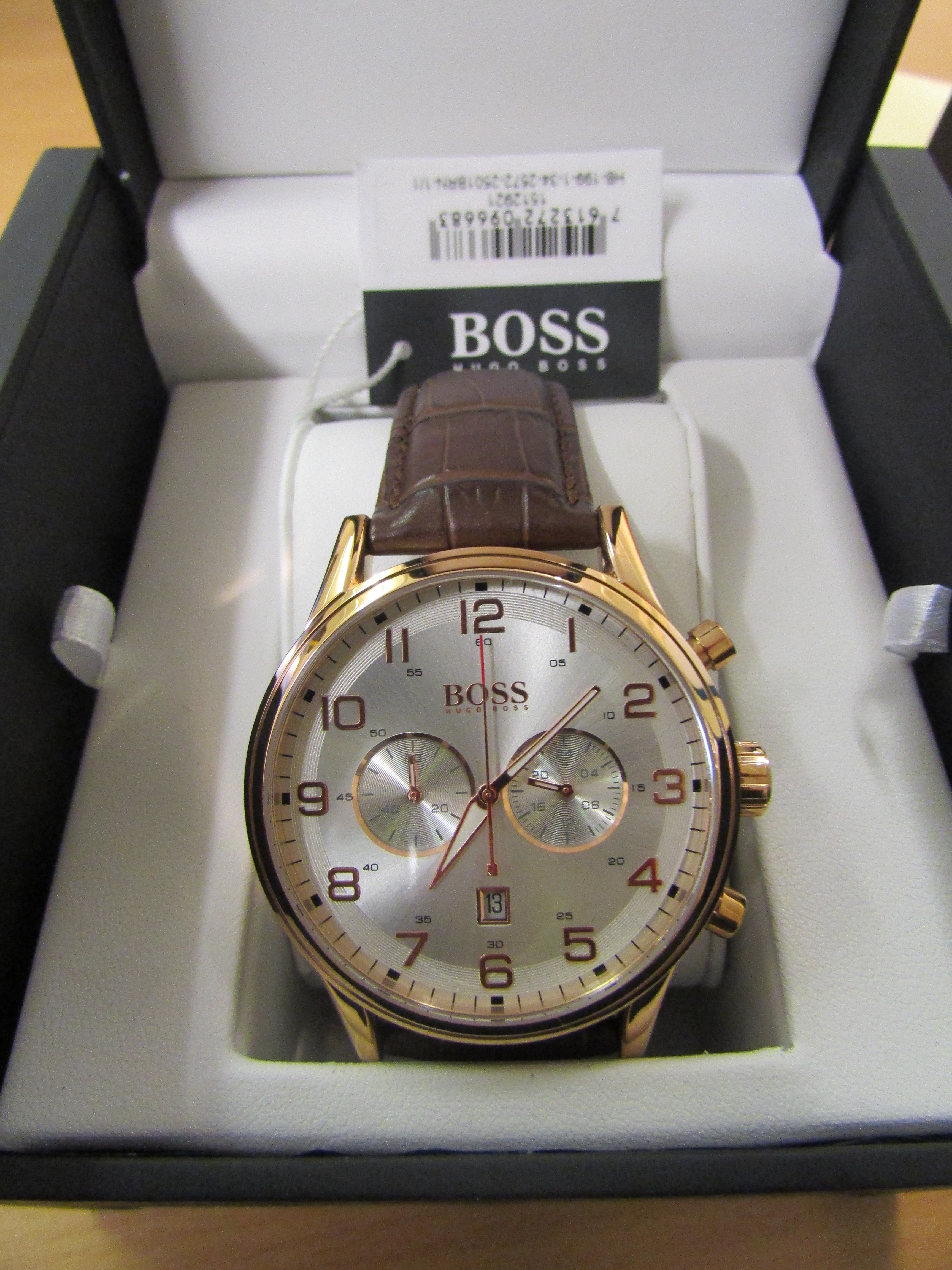 Hugo Boss Mens Brown Leather Strap Watch Hb1991342572 Hugo Boss Mens Brown Leather Strap Watch Hb1991342572