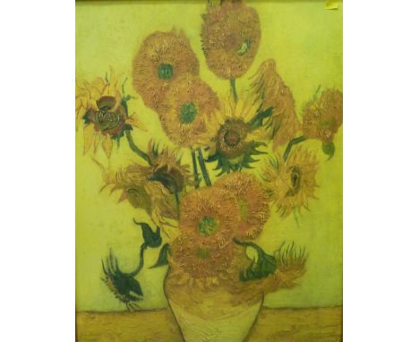 Sun Flowers, colour print after V Van Gogh 68cm x 49cm