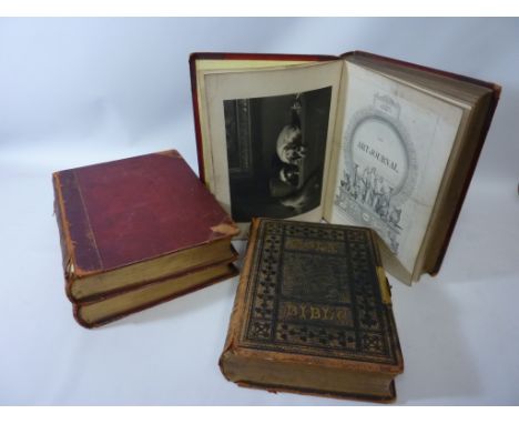 Books - three volumes of 'The Art Journal' - 1852, 1873 &1874 - pub. George Virtue books and a late 19th/early 20th century B